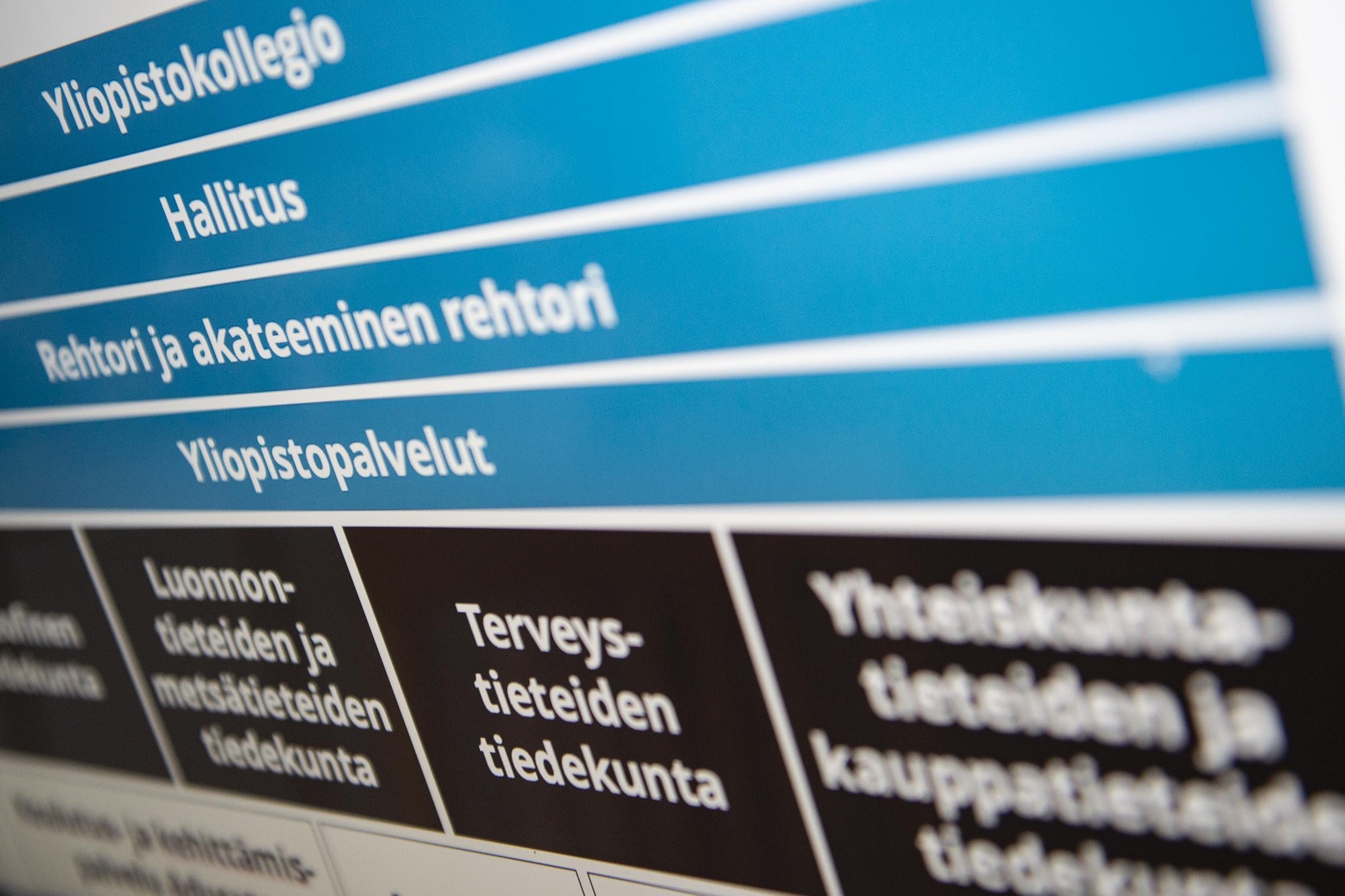 Yliopiston organisaatiokaavio