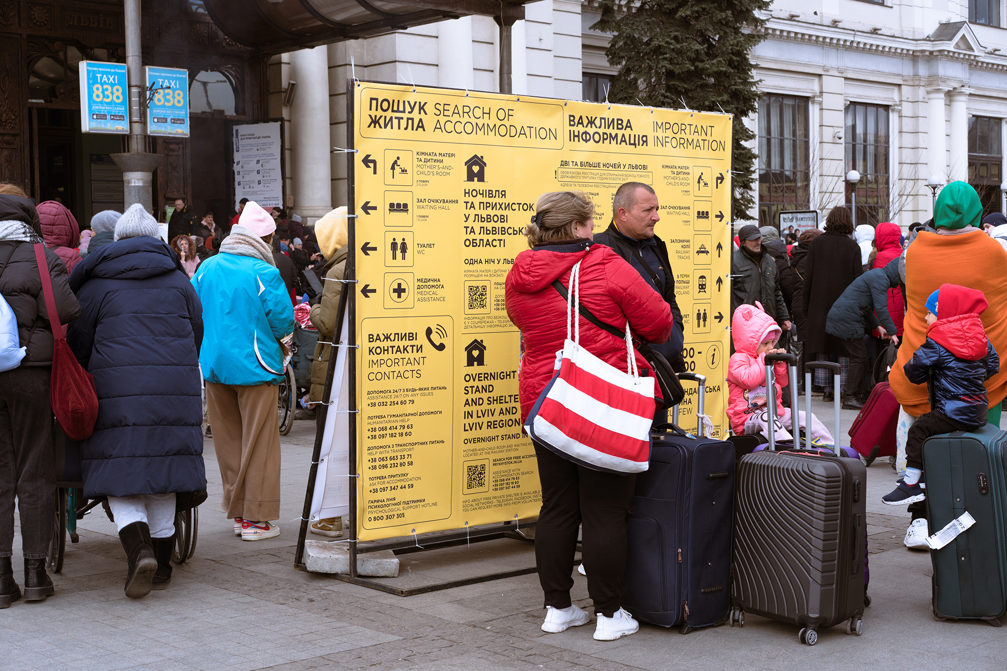 Ukrainalaisia pakolaisia.