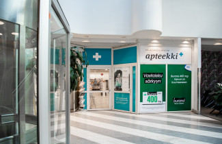 Itä-Suomen yliopiston apteekin tilojen sisäänkäynti.