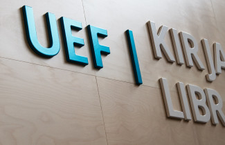 UEF library sign.