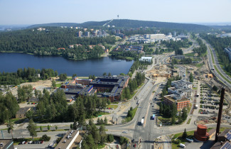 Ilmakuva Savilahden kampusalueesta vuodelta 2021