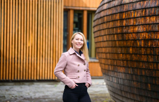 Heta Tuominen In front of the Metla building.