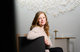  Sini Mikkola in the Agora chapel.