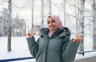 Ghadeer Hamed, a doctoral researcher and representative of YUFE Student Forum.
