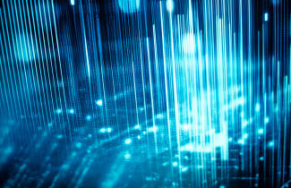 Abstract digital background featuring vertical lines.