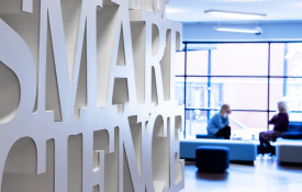 Lobby in Snellmania building, Kuopio campus.