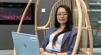 Young woman with a laptop