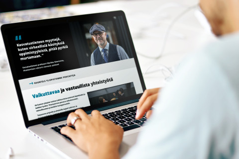 Kuvituskuva yliopiston uudesta verkkosivustosta.