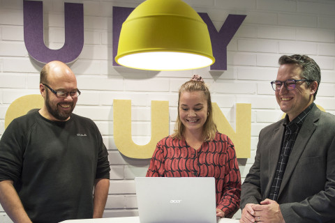 Teemu Valtonen, Riina Kovanen ja Erkko Sointu.