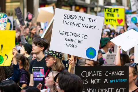 Climate change protest.