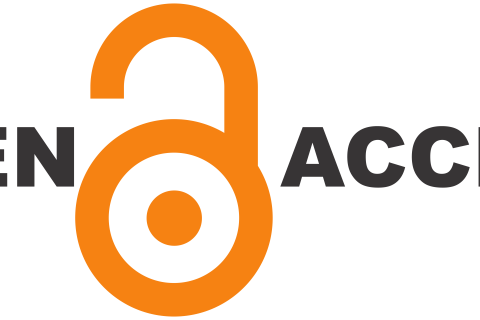 Open access logo. Text and open padlock symbol.