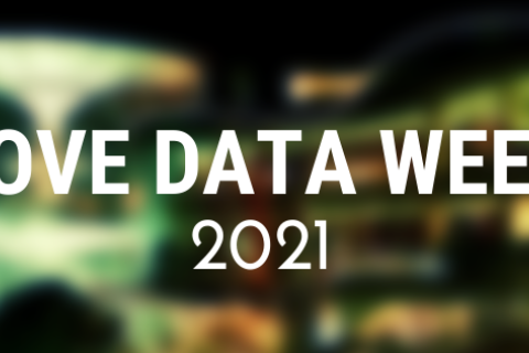Love data week 2021-tekstin taustalla valoja ja varjoja