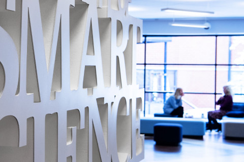 Lobby in Snellmania building, Kuopio campus.
