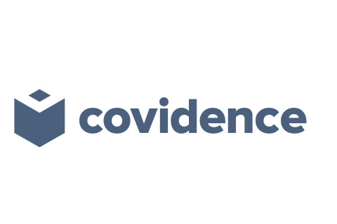 Covidence&#039;s logo: a box and Covidence text in lower case.