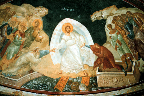 Fresko ylösnousemus Khora
