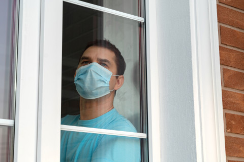 Self-isolation at home.