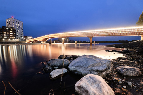 Joensuun kaupungin Ylisoutajan silta, kuvaaja Lev Karanov.