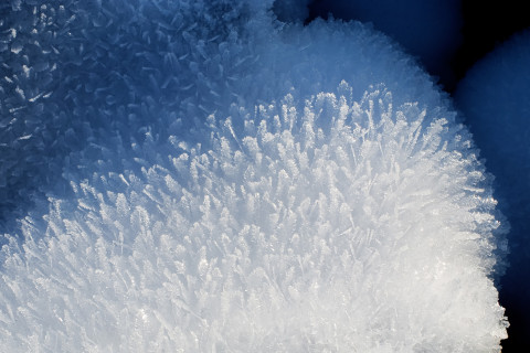 Crystalline snow.