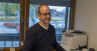 Grinden Kjell at work.