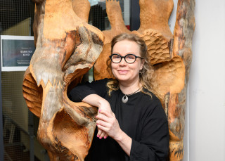 Marja Pennanen Joensuun kampuksella.