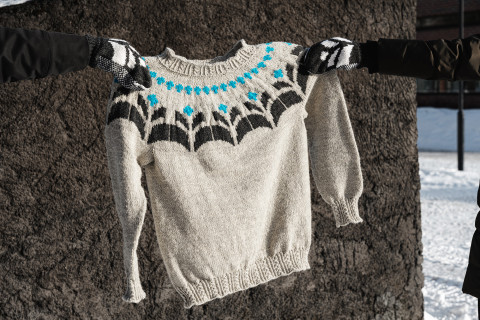Woolen sweater with UEF logo.