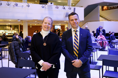 Marjut Roponen ja Jussi Laine.