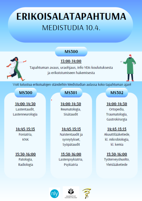 Lääketieteen erikoisalatapahtuma.