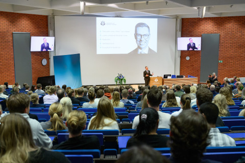 President of the Republic of Finland Alexander Stubb delivered a public lecture at the University of Eastern Finland on 12 November 2025.