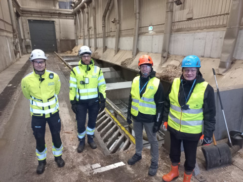 Oulun Energian henkilöstöä. Kuva Kalle Kärhä.