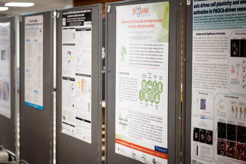 Posterinäyttely syöpätutkimuksen kesäkoulussa 2026.