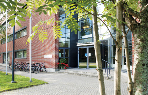 Photo of a building on the university&#039;s campus.