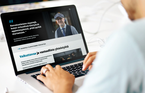 Kuvituskuva yliopiston uudesta verkkosivustosta.