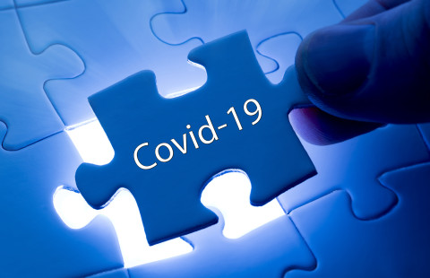 Puzzle covid-19 virus.