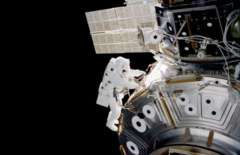 Astronautti avaruudessa. Kuva: Nasa.