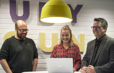 Teemu Valtonen, Riina Kovanen ja Erkko Sointu.