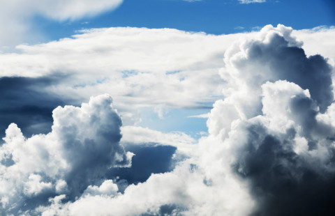 Clouds and blue sky.