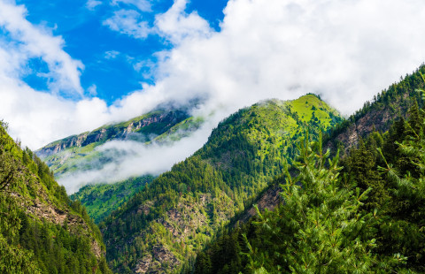 Mountains and clouds