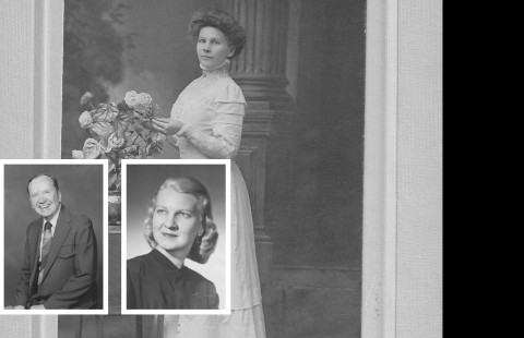 Vanha valokuva Hillin perheen jäsenistä.