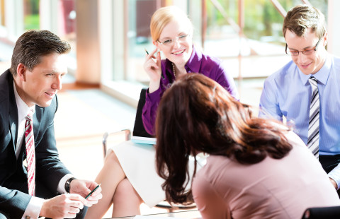 Happy people together.