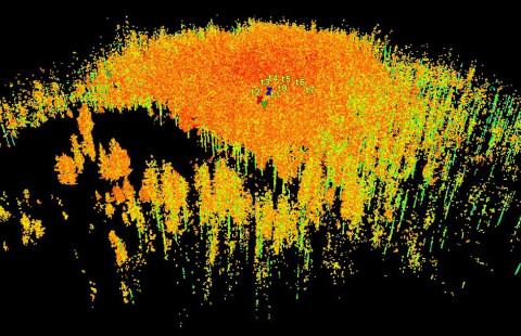 Pistepilvikoealan puita metsäntutkimuksessa