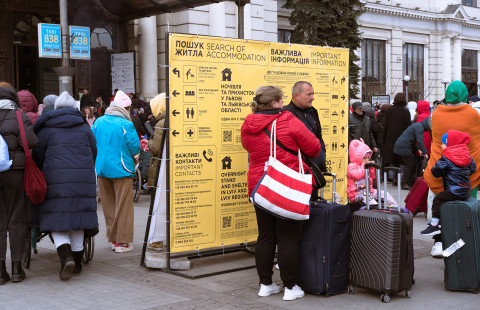 Ukrainalaisia pakolaisia.