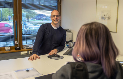Grinden Kjell at work.