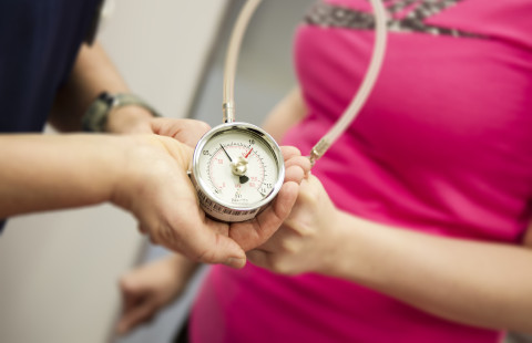 Handgrip strength test. 