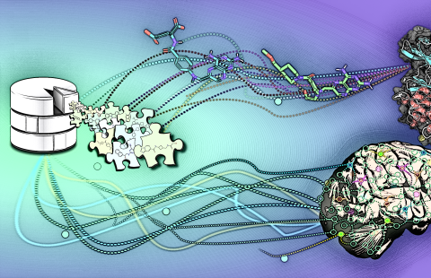 Artistic impression of artificial intelligence in drug design. Image Ina Ina Pöhner.