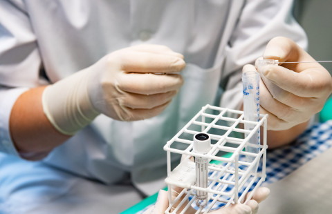 Test tubes at Brain Research Unit.