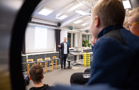 Sampo Forsström norssin koululla.