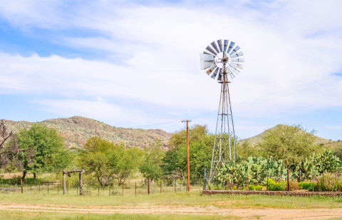 Windmill on the farm in Namibia. Photo: Mostphotos.