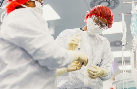 Employees at Finvector&#039;s Finport facility.