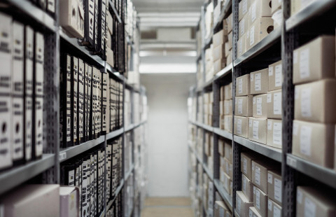 arkisto, arkistoida, säilyttää, kansiot, hyllyt