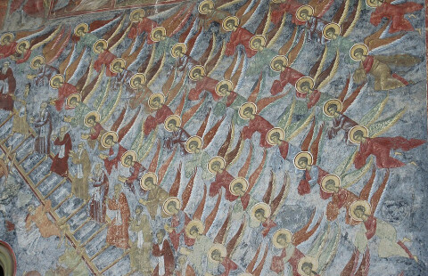 Suceviţa Monastery, Romania. The church is one of the Painted churches of northern Moldavia listed in UNESCO&#039;s list of World Heritage sites.